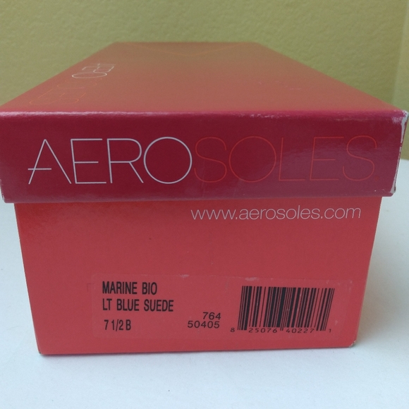 Aerosoles Marine Bio Light Blue Suede Slide Mule Shoes 7.5B - Picture 15 of 15